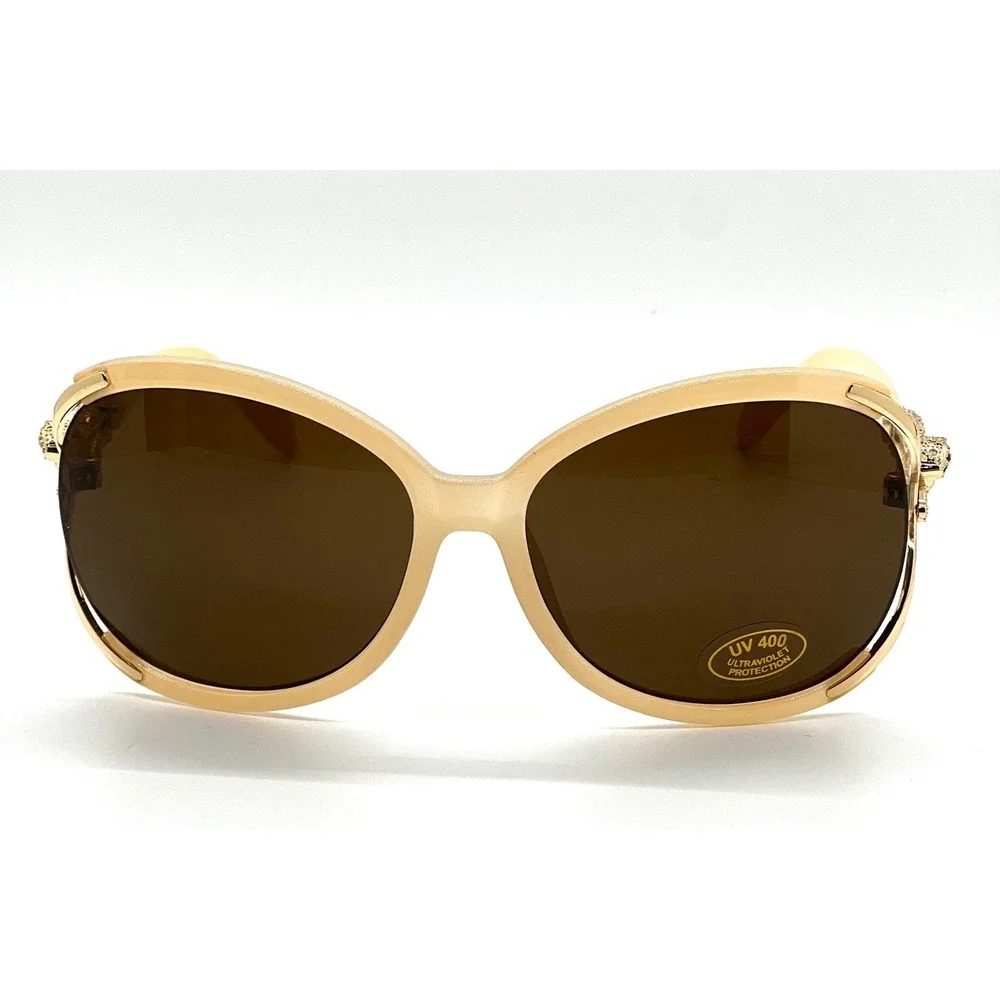 Womens Designer Inspired‎ Sunglasses, Leopard Embellished Frame UV400 Unique New